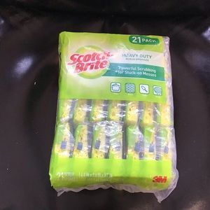 Scotch-Brite Heavy Duty Scrub Sponges 21 individually wrapped Packs